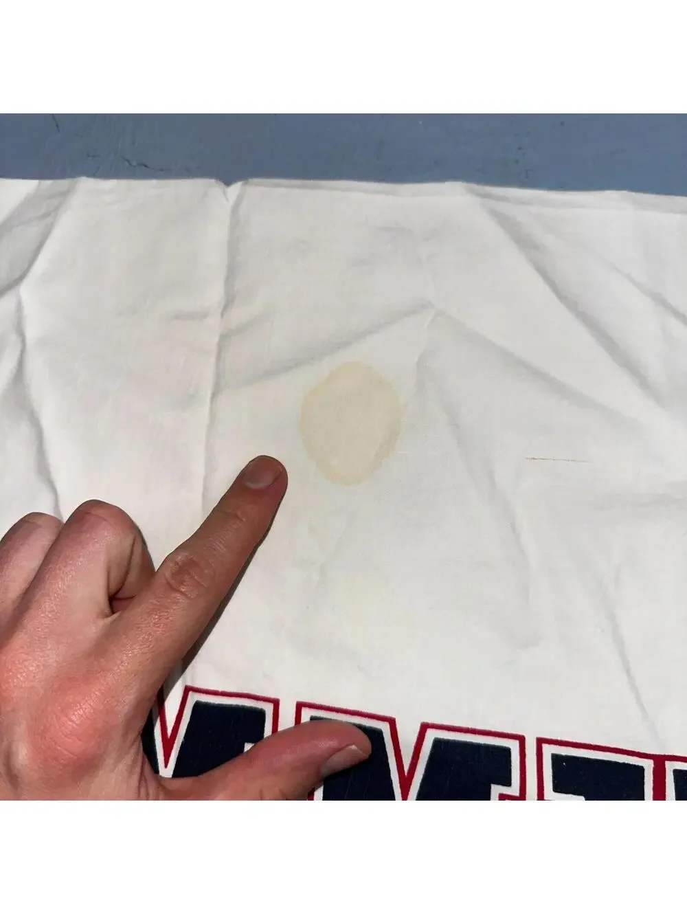 Tommy Hilfiger Vintage Standard Pillowcases White Name Spellout Cool 90s USA